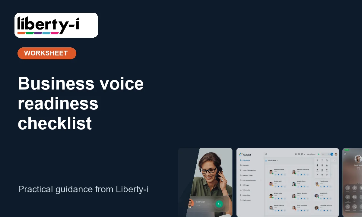 Cover of the Liberty-i business voice readiness checklist